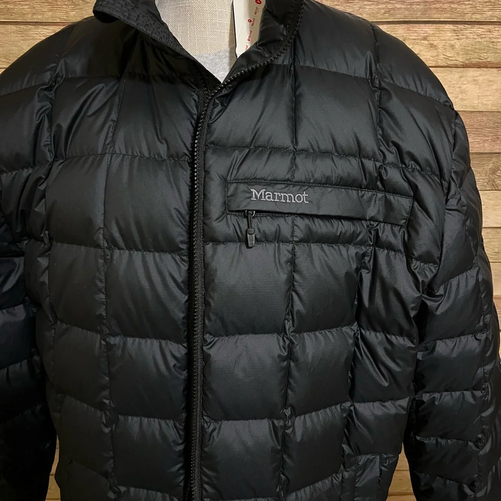Marmot Men's Classic Black Puffer Ajax Jacket NWT - Picture 2 of 6